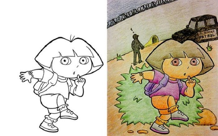 Coloring Corruptions : quand les adultes détournent les cahiers de coloriage des enfants #10