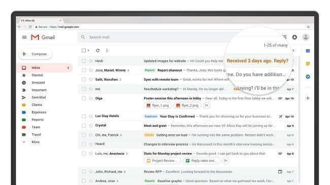 Avec Nudge, Gmail vous enverra des rappels sur vos messages non lus #3