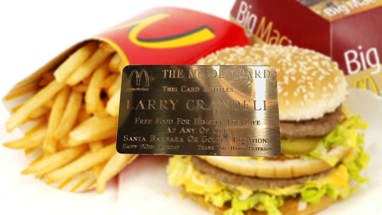 Avec la carte McGold mangez gratuitement à volonté au McDonald's à vie