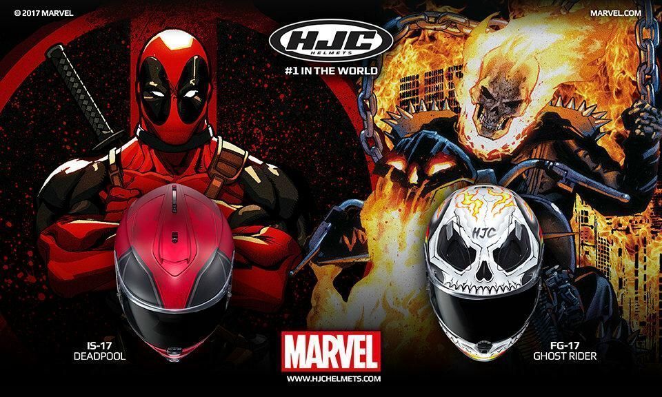 Des casques de moto aux couleurs des super-héros
