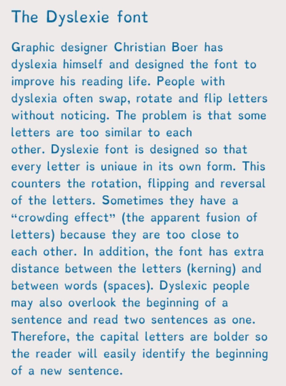 Cette police d'écriture facilite la lecture pour les dyslexiques