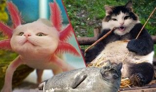 Instagram: elle fusionne ses chats avec d'autres animaux