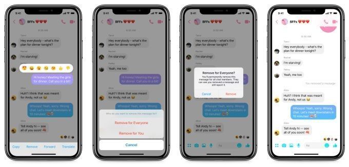 Facebook Messenger : il est enfin possible de supprimer des messages envoyés