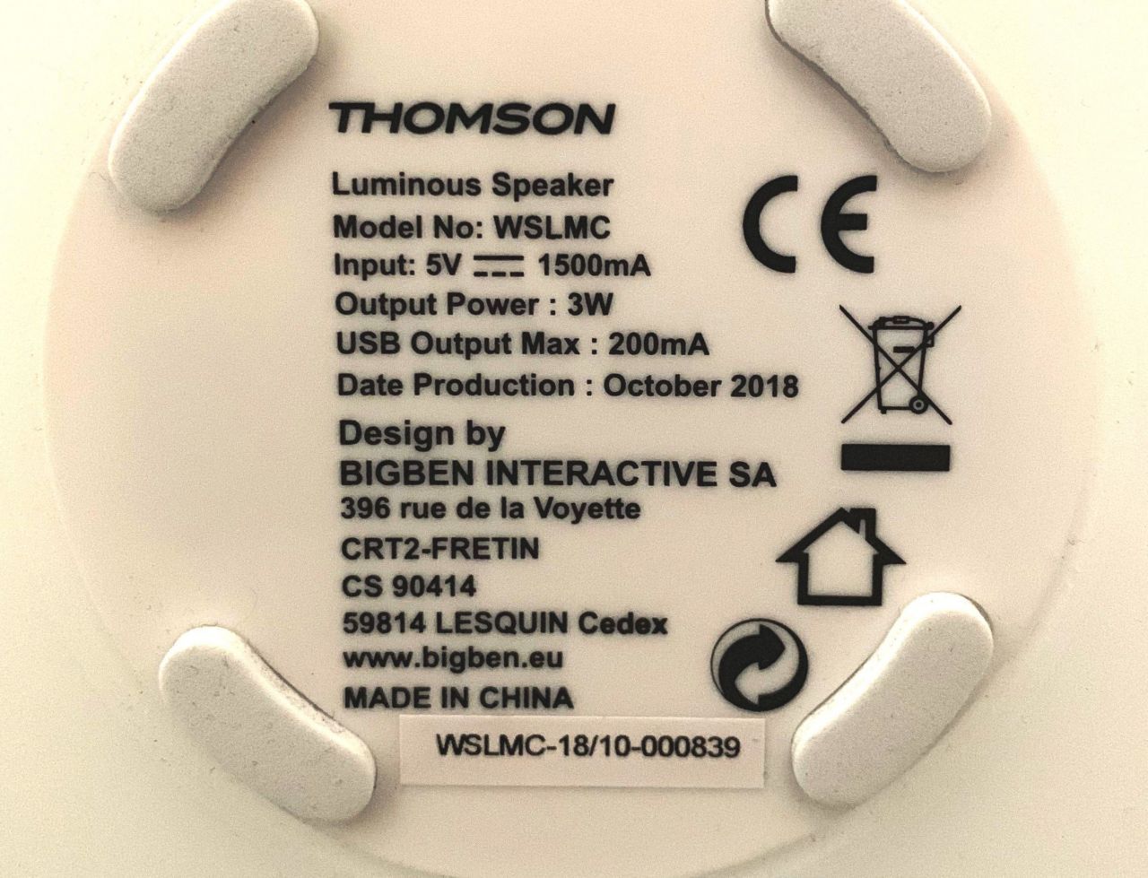 Test Osmoze : l'enceinte sans fil lumineuse Thomson signée Matali Crasset #8