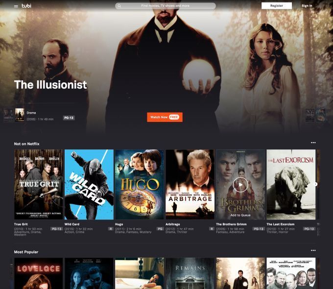 Tubi : ce service de streaming gratuit va faire de l'ombre à Netflix #3