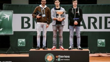 Podium des Roland-Garros eSeries by BNP Paribas