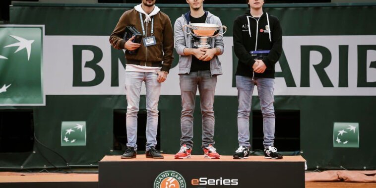 Podium des Roland-Garros eSeries by BNP Paribas