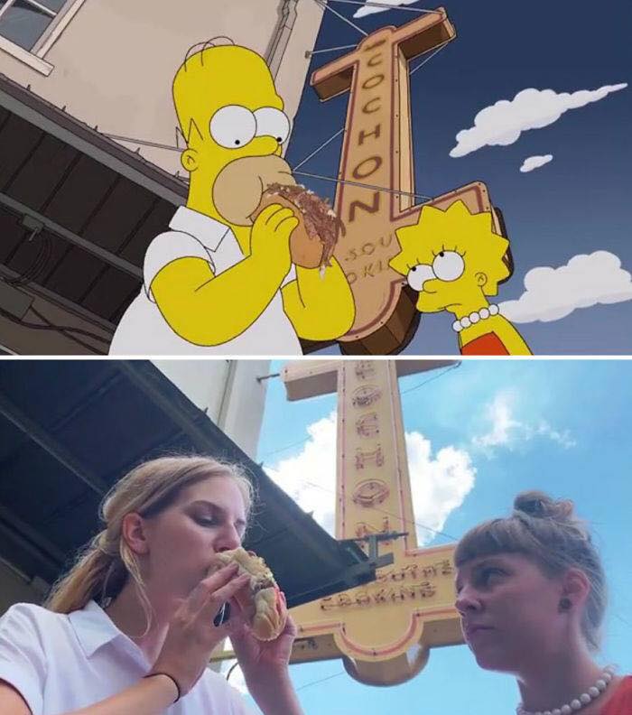 2 copines reproduisent des scènes des Simpson #12
