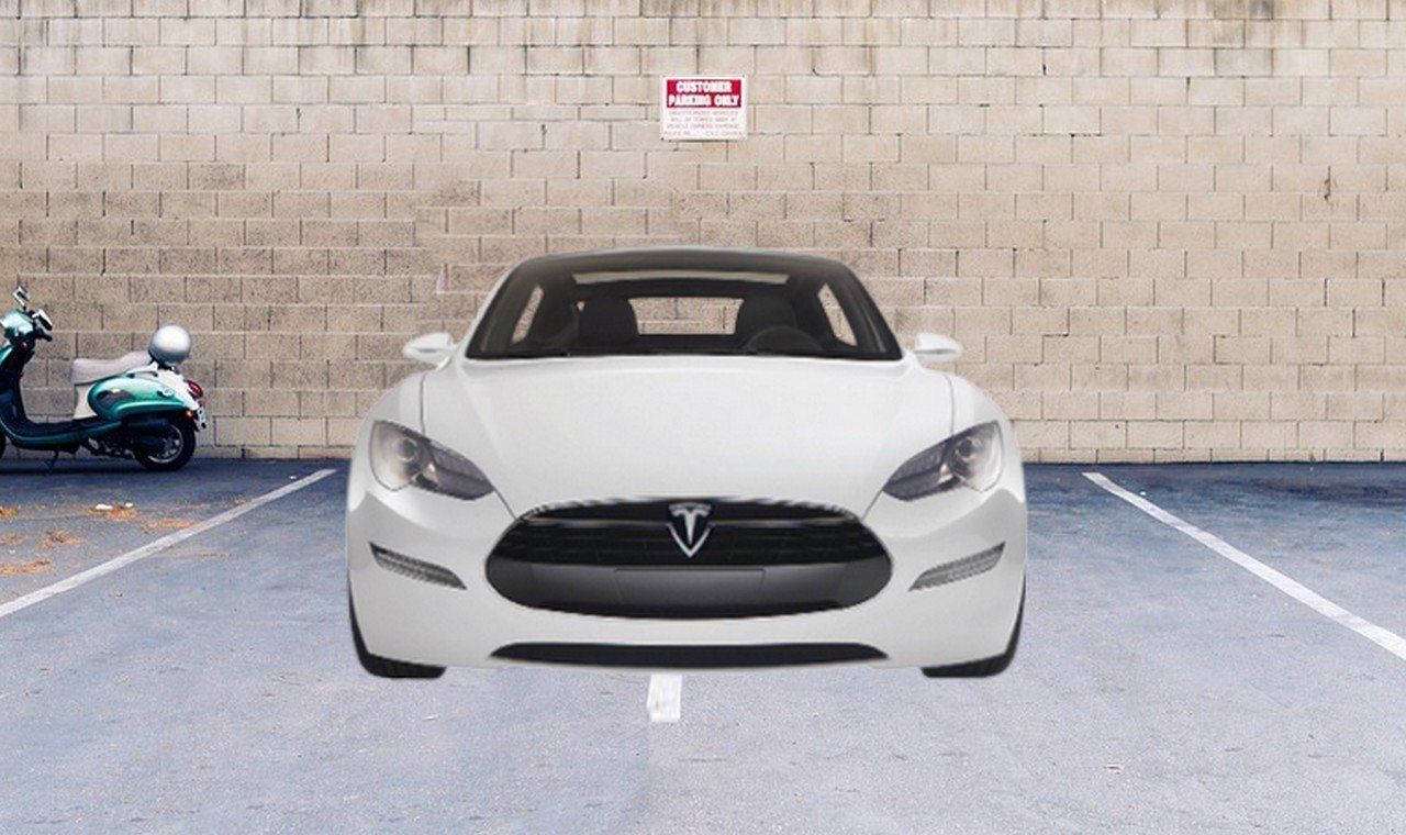 Les Tesla se garent très très mal en parking automatique...