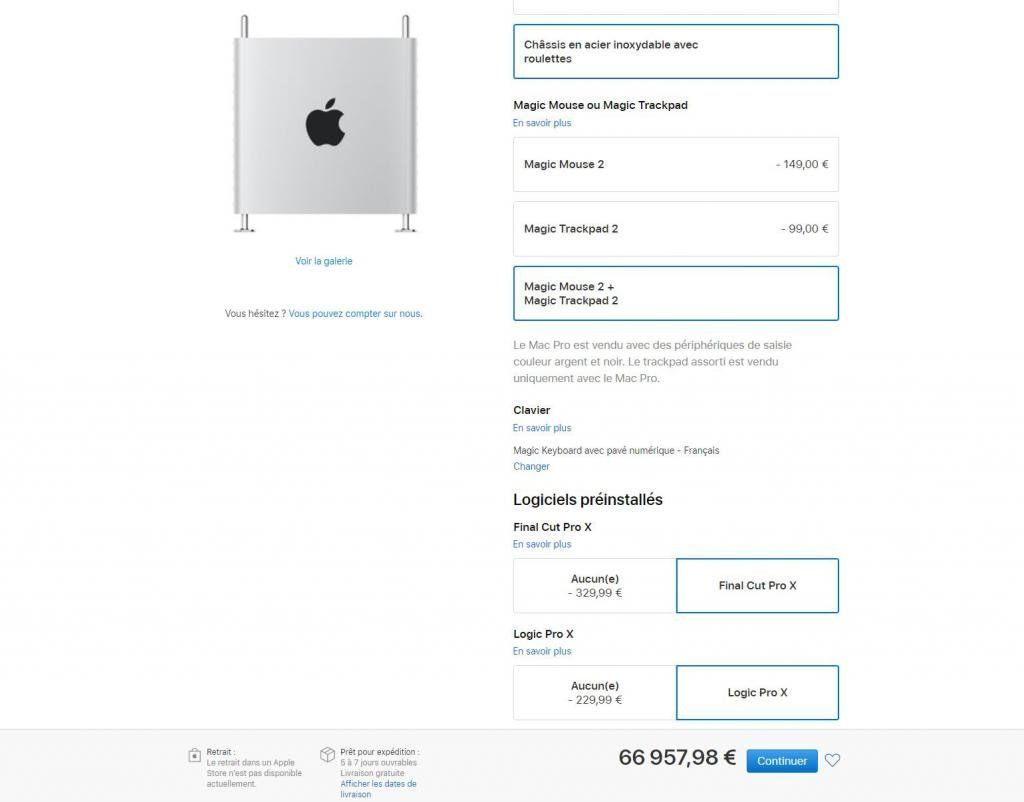 Apple : les roulettes du Mac Pro à 849 € sont enfin disponibles #2