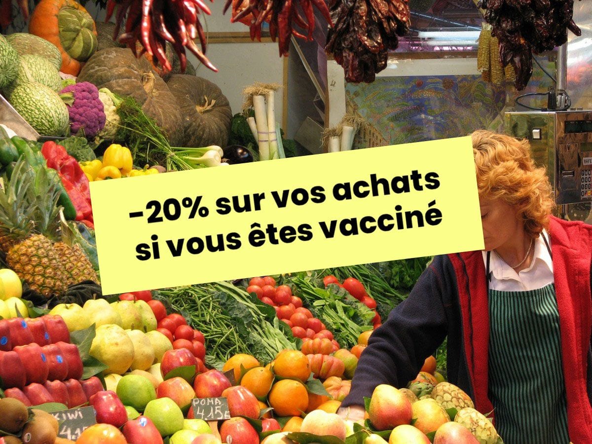 Coronavirus : il offre 20% de réduction sur les fruits et légumes aux clients vaccinés