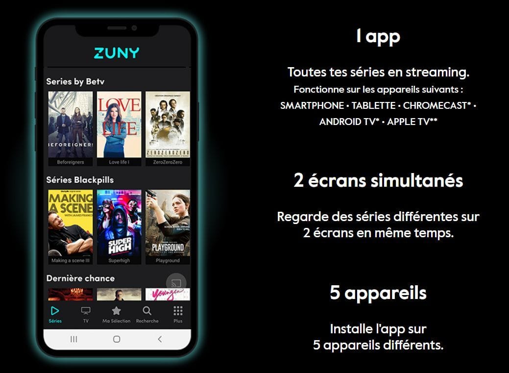 Zuny : un FAI avec sa propre application de streaming séries en illimité #2