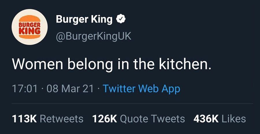 Burger King s’excuse après un tweet sexiste #2