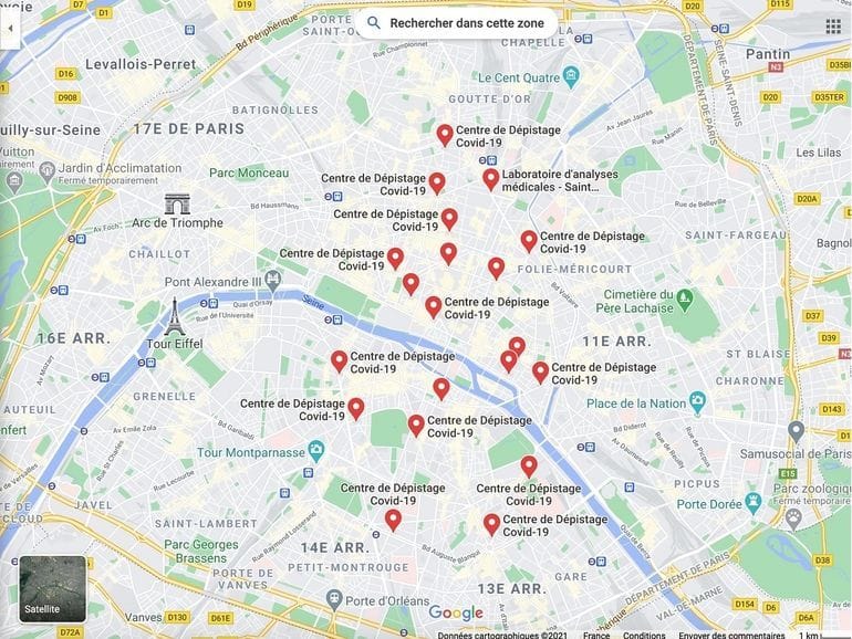 Tous les centres de vaccination Covid 19 sont désormais sur Google Maps