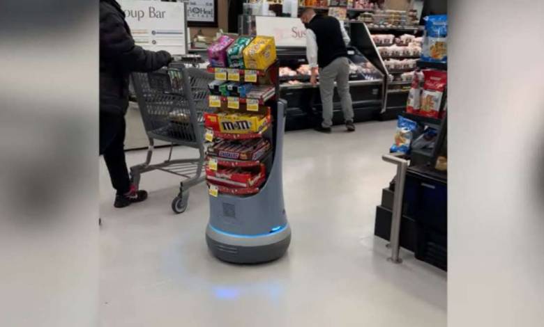Ce robot vous suit pendant vos courses avec des confiseries