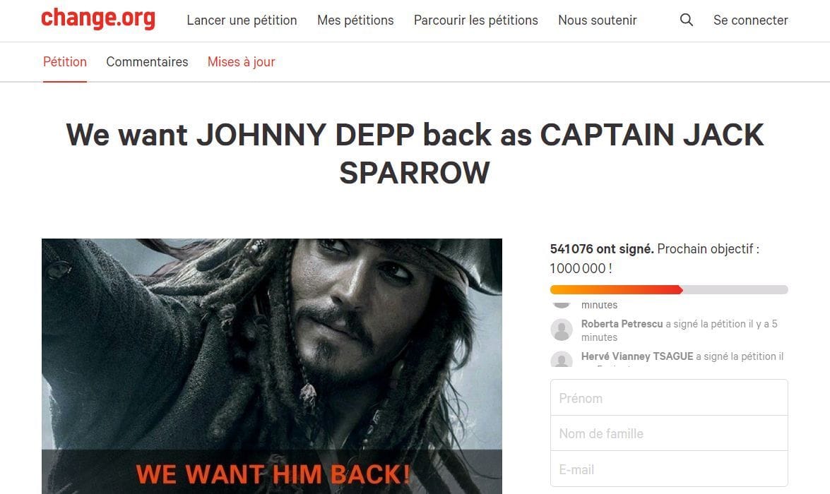 Pirates des Caraïbes 6 : la pétition pour ramener Johnny Depp atteint 500.000 signatures #3