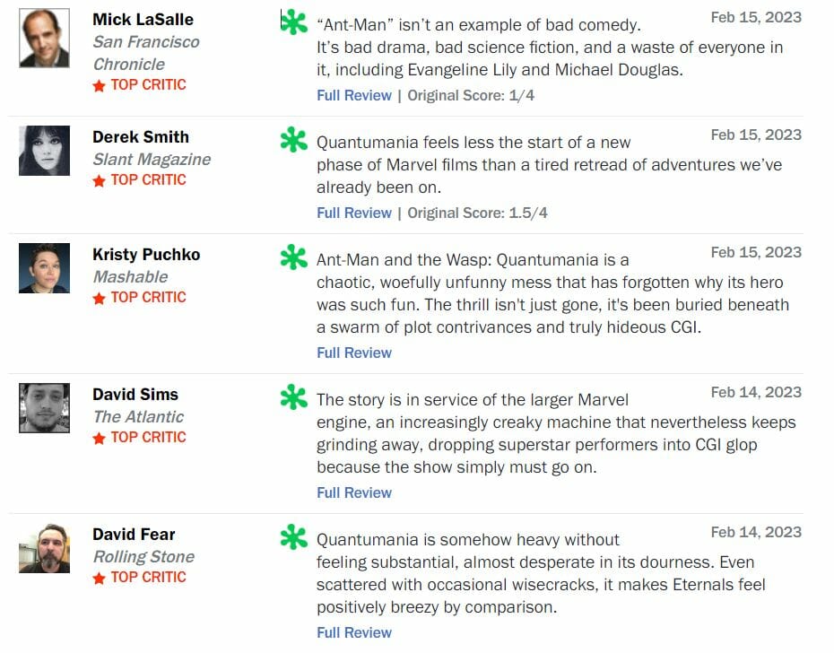 Ant-Man 3 se fait massacrer sur Rotten Tomatoes #2