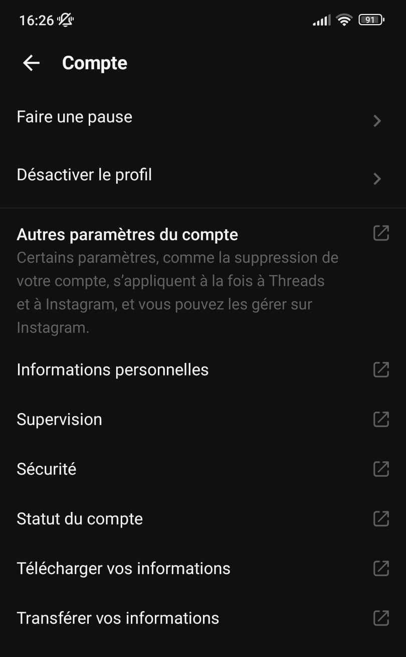 Supprimer son compte Threads revient à supprimer son compte Instagram #4