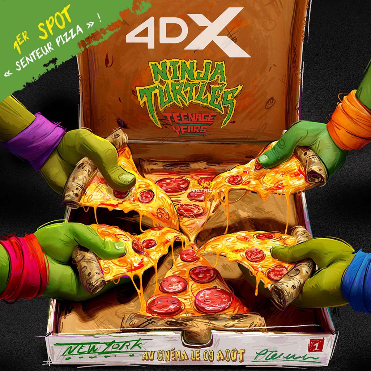 La bande annonce du film Tortues Ninja sent la pizza dans les cinéma 4DX