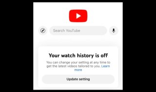 YouTube supprime la page de recommandations de vidéos si votre historique de recherche n'est pas activé