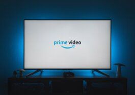 a television screen with the prime video logo on it