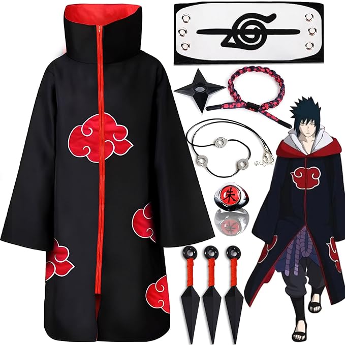 Ce déguisement d'Halloween pour enfant des ennemis emblématiques de Naruto est rempli d'accessoires