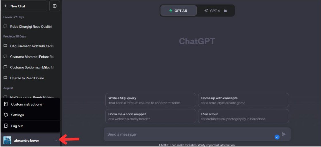 Supprimez votre historique sur ChatGPT pour l’empêcher de s’entraîner sur vos conversations