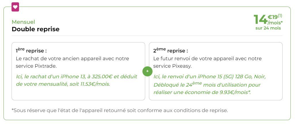 Un iPhone 15 neuf à moins de 100€ ? C’est possible grâce à l’offre « double reprise » de Pixmania #25